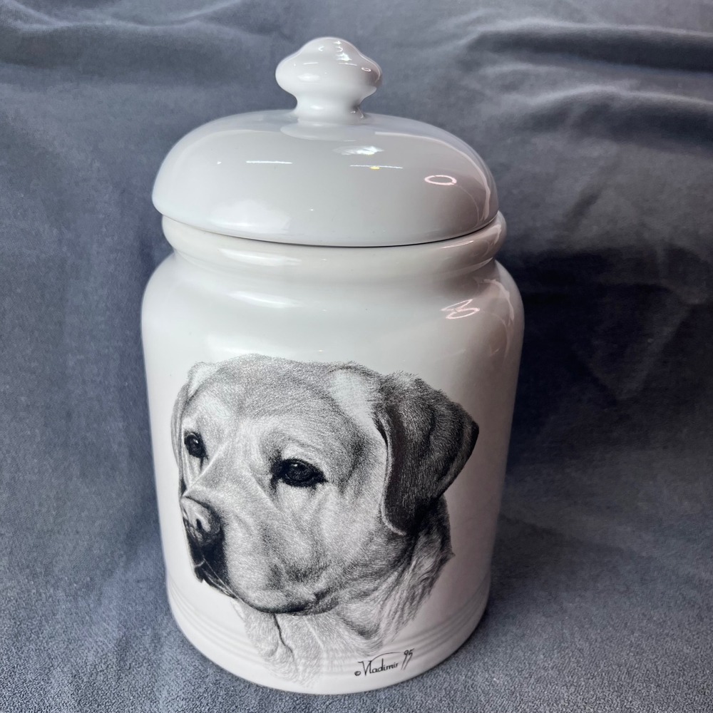 Rosalinde Labrador Retriever Porcelain Treat Cookie Jar Vladimir Tzenov‎ 95
